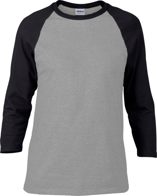 Adult Heavy Cotton Raglan 3/4 Sleeve (Gildan Brand)