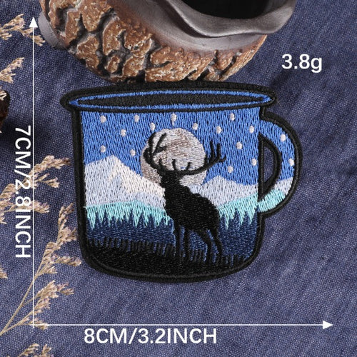 Iron-On Patch - Cartoon Mugs