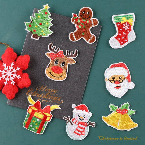 Iron-On Patch - Cute Cartoon Christmas Series
