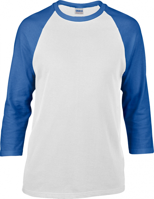 Adult Heavy Cotton Raglan 3/4 Sleeve (Gildan Brand)
