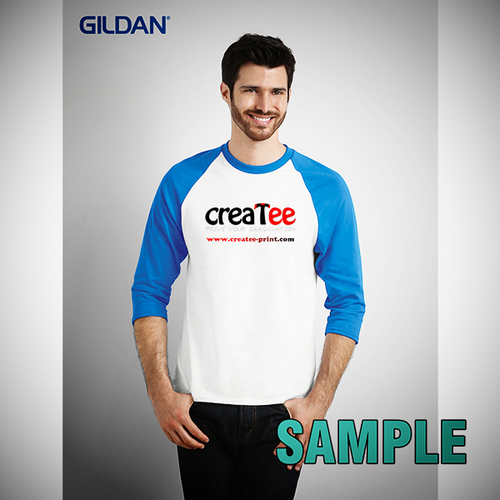 Adult Heavy Cotton Raglan 3/4 Sleeve (Gildan Brand)