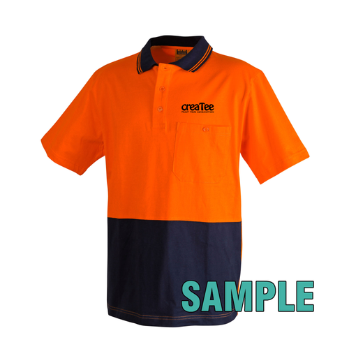 Cotton Jersey Two Tone Safety Polo (Australian Industrial)