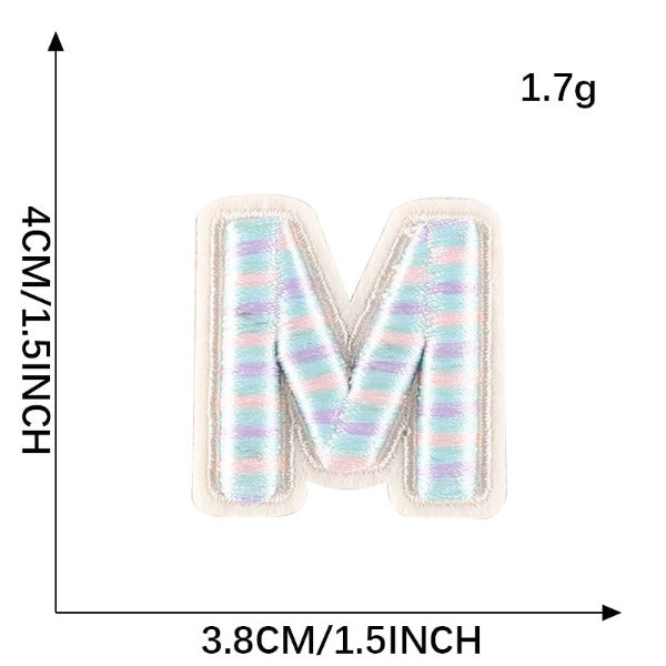 Iron-On Patch - English Letters 3D Embroidery