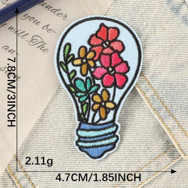 Iron-On Patch - Original Bottled Flower Waves
