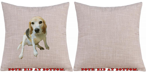 Cushion/Pillow Cover Only (Off White)- Cotton Linen 45cm X 45cm
