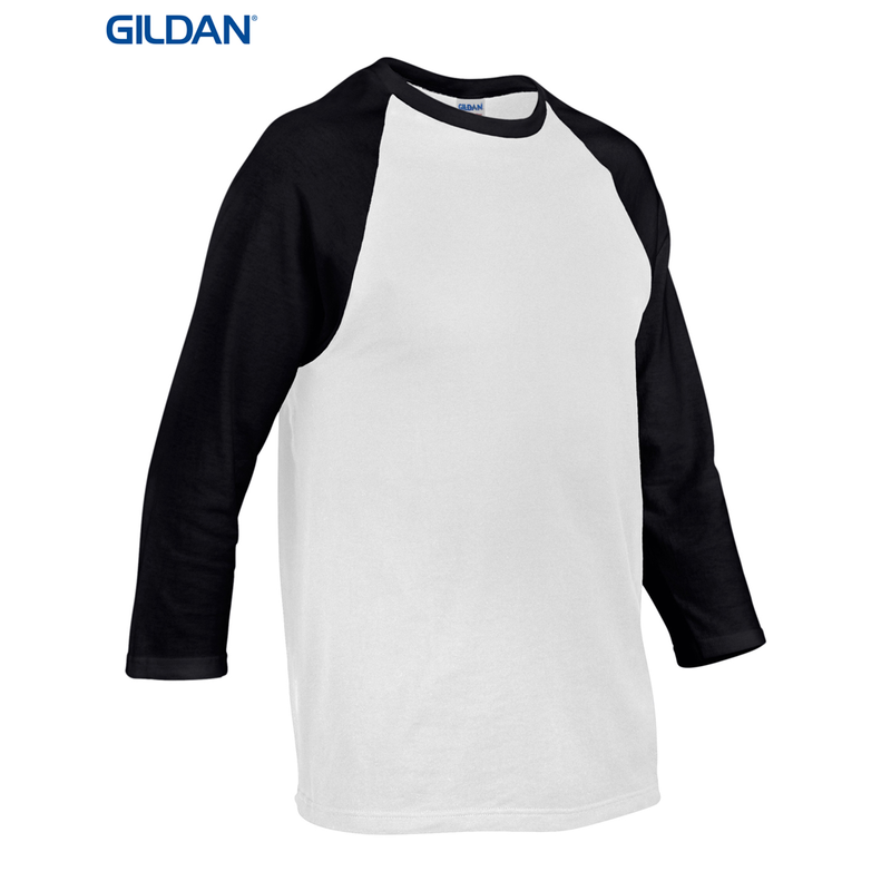 Adult Heavy Cotton Raglan 3/4 Sleeve (Gildan Brand)