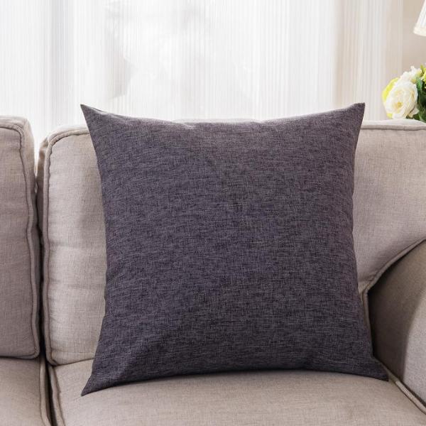 Cushion/Pillow Cover Only (Dark Grey)- Cotton Linen 45cm X 45cm