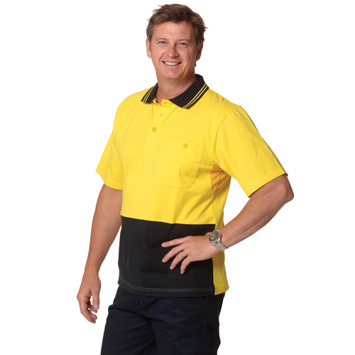 Cotton Jersey Two Tone Safety Polo (Australian Industrial)