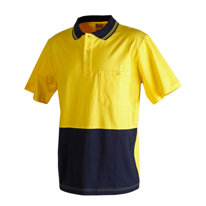Cotton Jersey Two Tone Safety Polo (Australian Industrial)